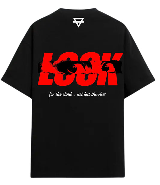 “ LOOK “ BLACK T SHIRT